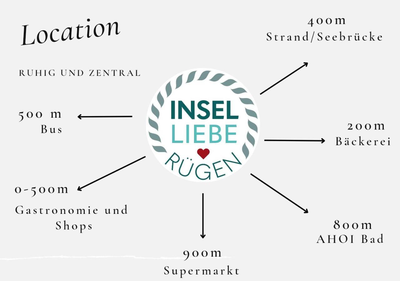 Das Appartement Inselliebe Ruegen Inkl Sauna Und 3H Taeglich Eintritt Ahoi Schwimmbad Sellin  外观 照片