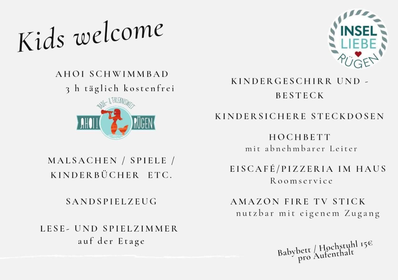 Das Appartement Inselliebe Ruegen Inkl Sauna Und 3H Taeglich Eintritt Ahoi Schwimmbad Sellin  外观 照片